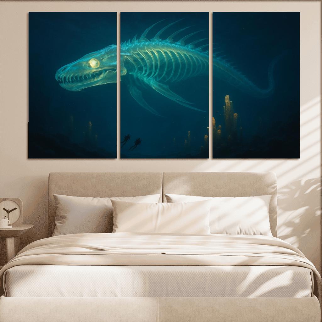 The Glassbone Leviathan oil paintings frame