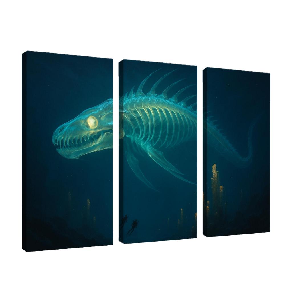 The Glassbone Leviathan oil paintings frame