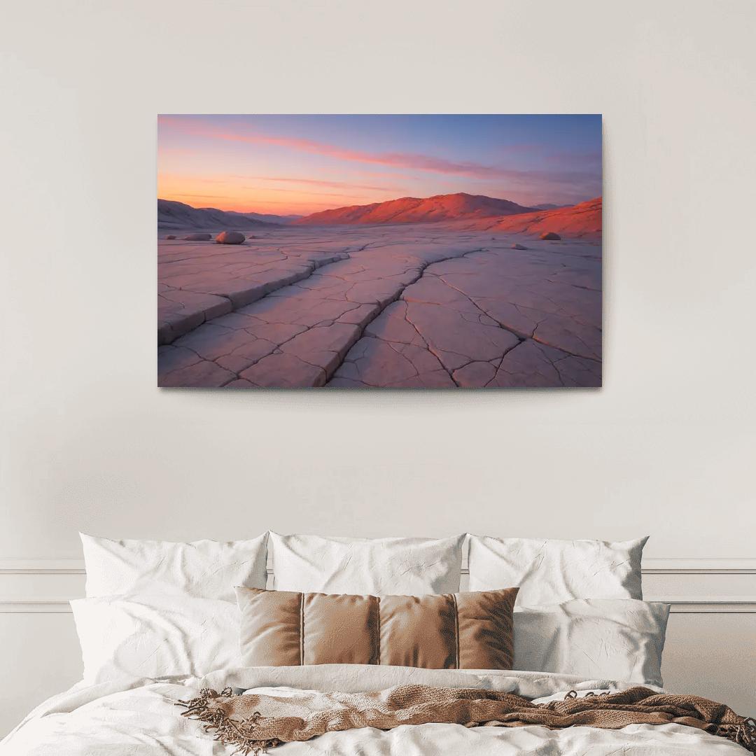 Celestial Dawn Over Quartz Plateau custom paintings frame