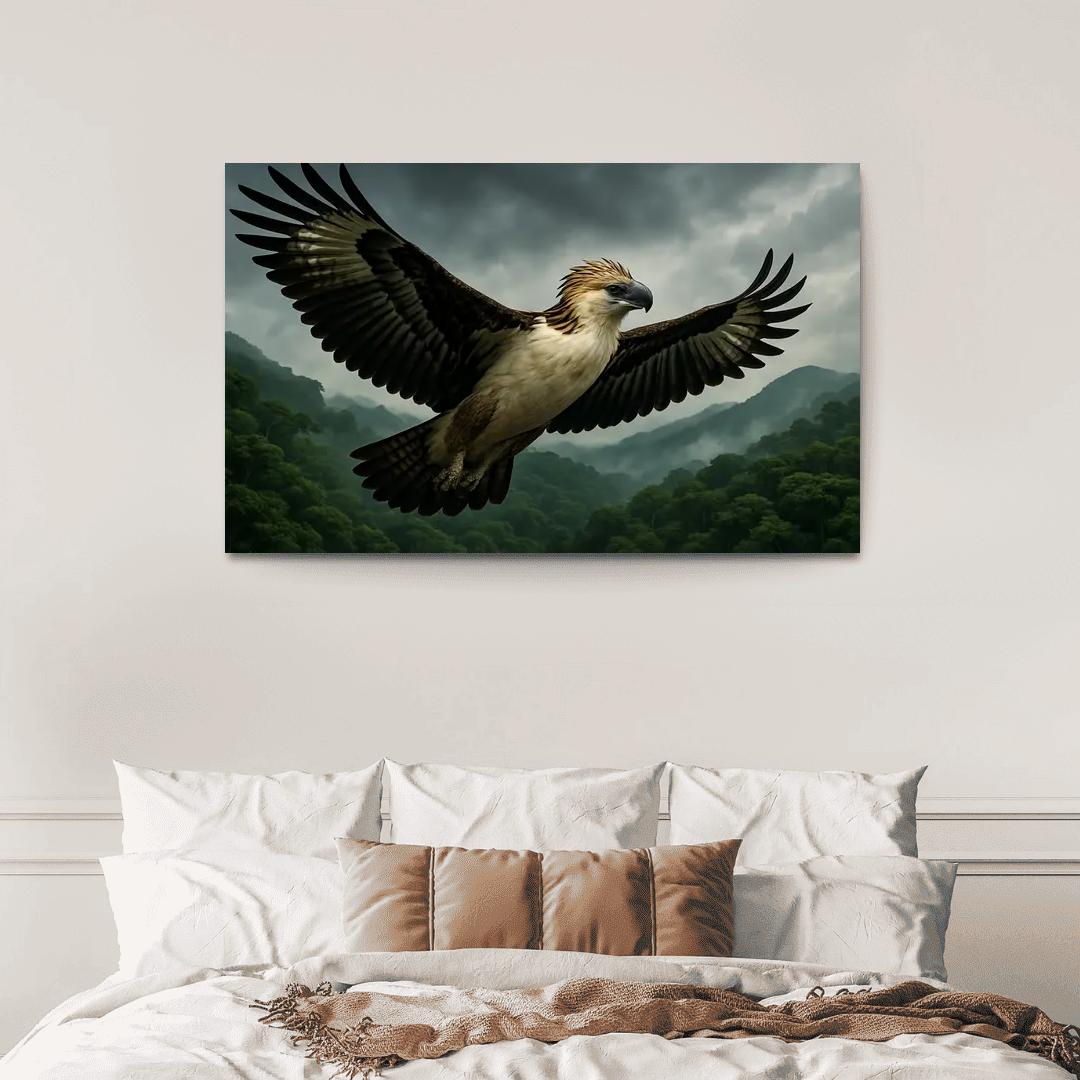 The Regal Philippine Eagle Above Emerald Rainforest wall decor