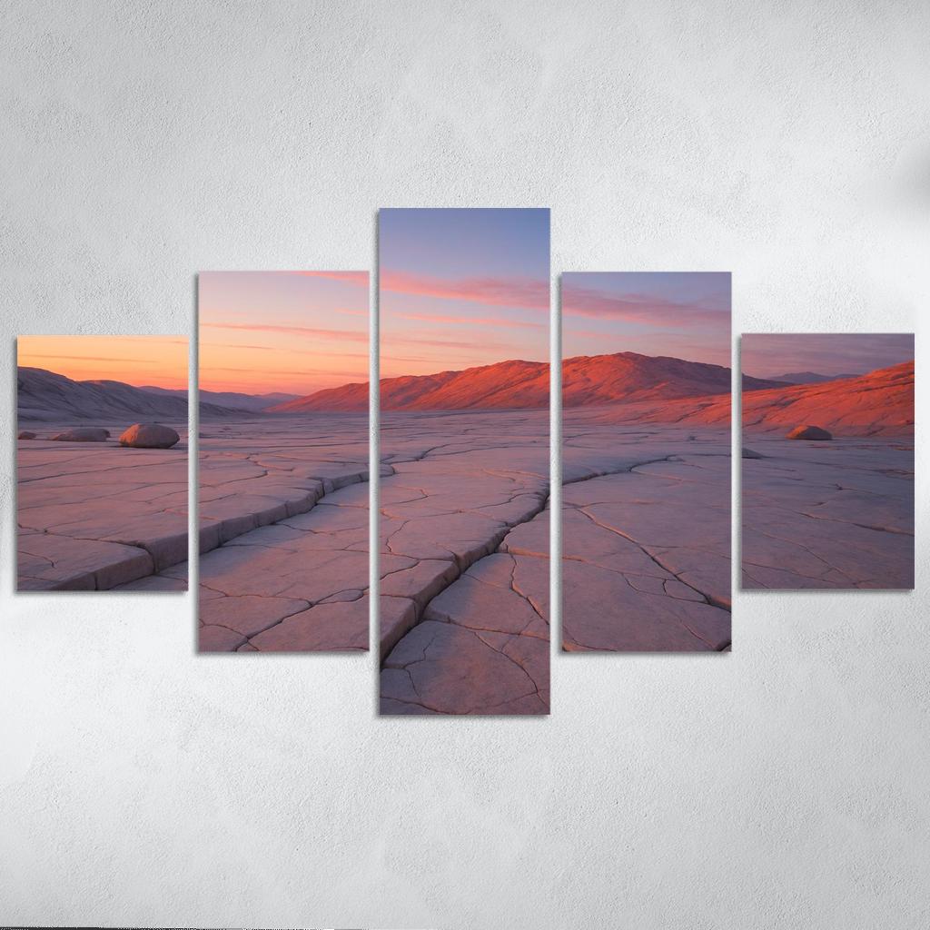 Celestial Dawn Over Quartz Plateau custom paintings frame