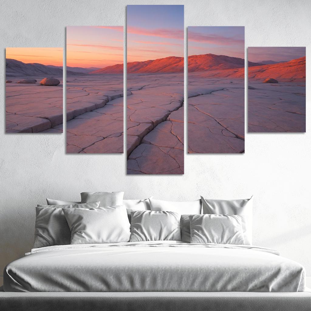 Celestial Dawn Over Quartz Plateau custom paintings frame