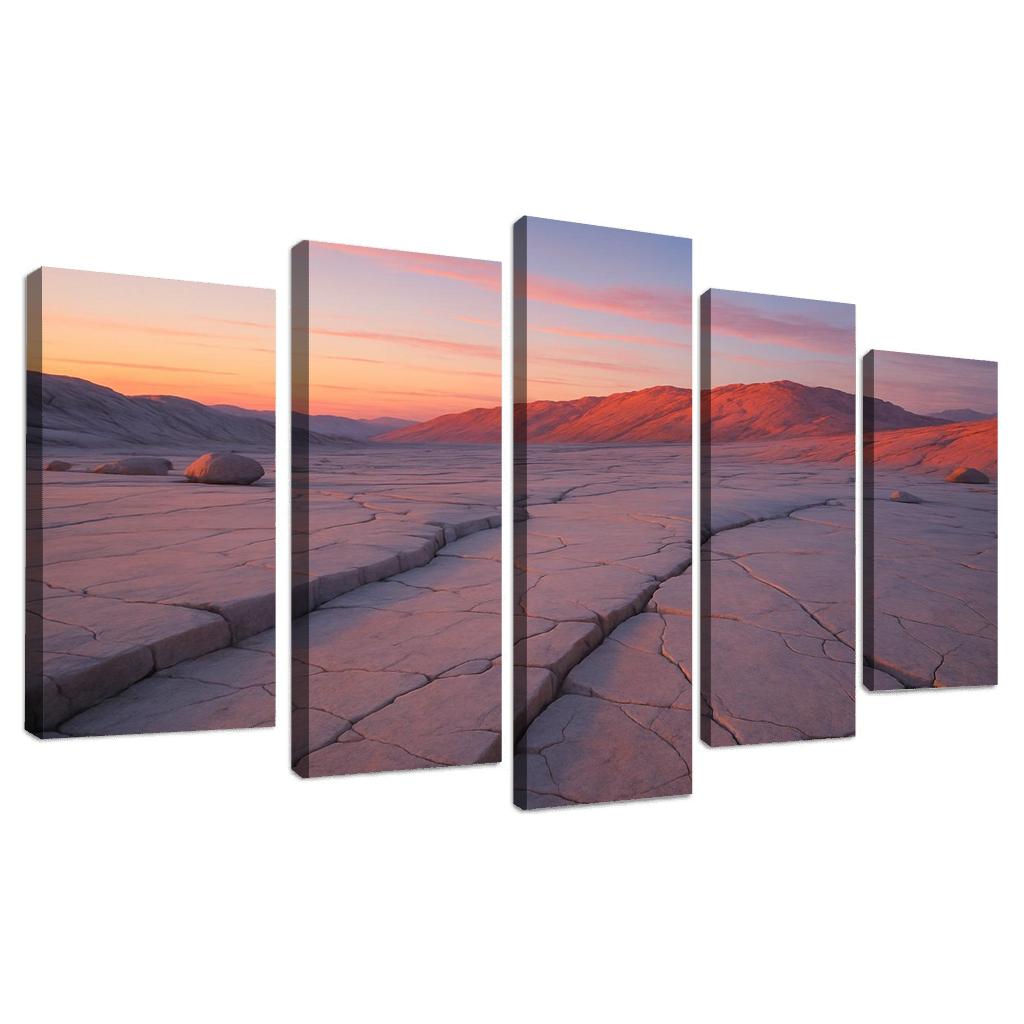 Celestial Dawn Over Quartz Plateau custom paintings frame