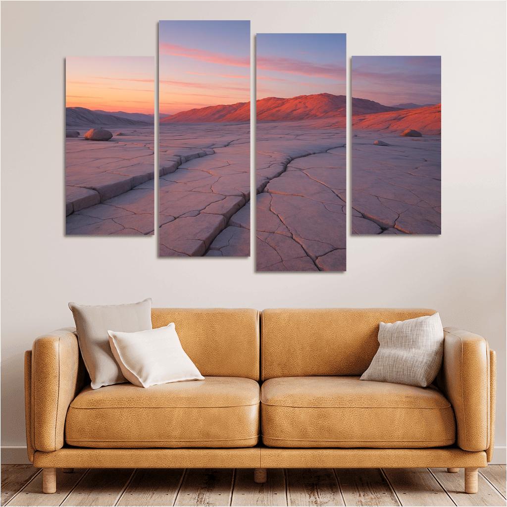 Celestial Dawn Over Quartz Plateau custom paintings frame
