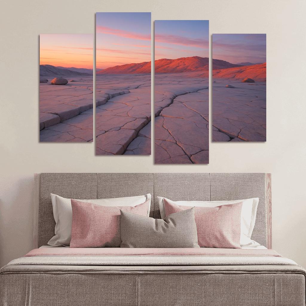 Celestial Dawn Over Quartz Plateau custom paintings frame