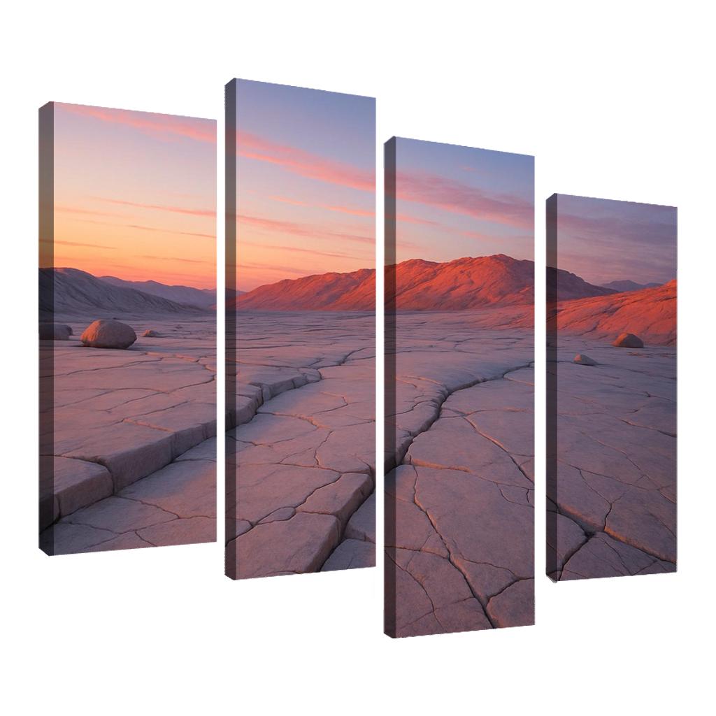 Celestial Dawn Over Quartz Plateau custom paintings frame