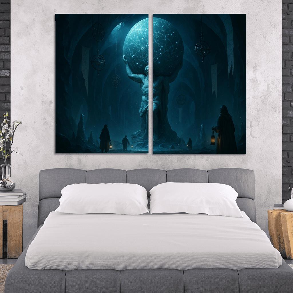 Whispering Atlas Of The Hollow Moon oil paintings frame