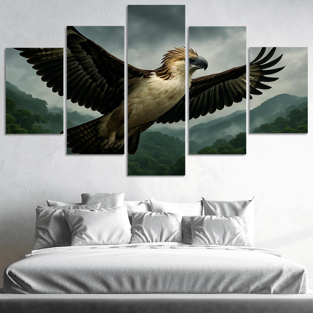 The Regal Philippine Eagle Above Emerald Rainforest wall decor