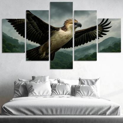 The Regal Philippine Eagle Above Emerald Rainforest wall decor