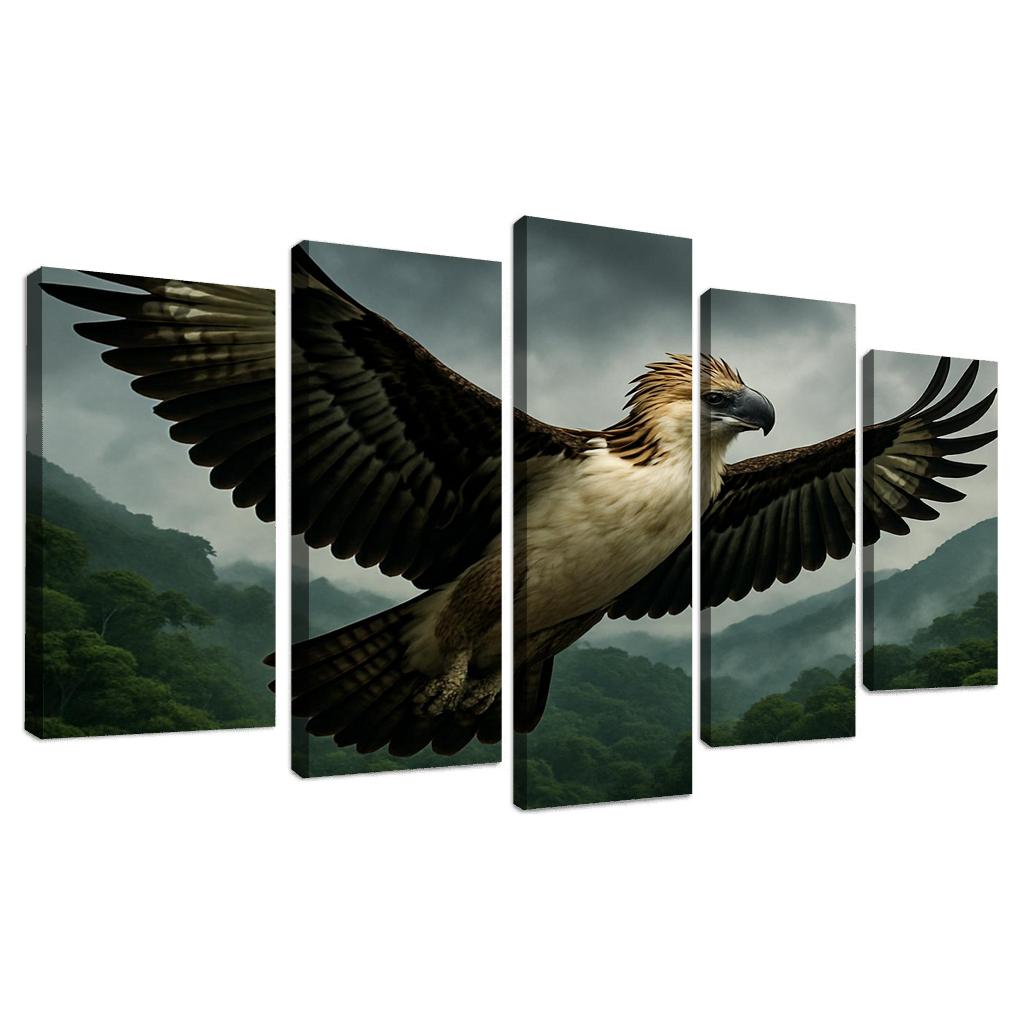 The Regal Philippine Eagle Above Emerald Rainforest wall decor