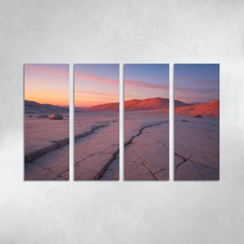 Celestial Dawn Over Quartz Plateau custom paintings frame