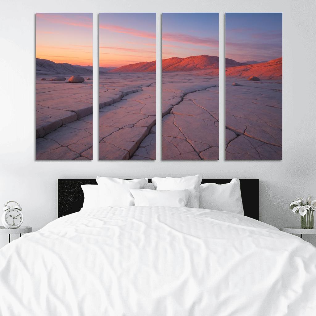 Celestial Dawn Over Quartz Plateau custom paintings frame