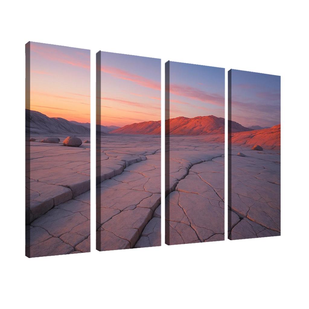 Celestial Dawn Over Quartz Plateau custom paintings frame