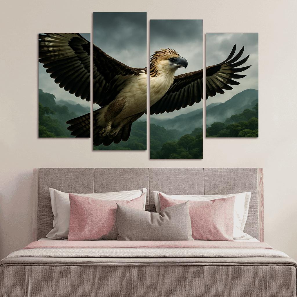 The Regal Philippine Eagle Above Emerald Rainforest wall decor