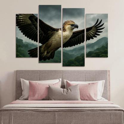 The Regal Philippine Eagle Above Emerald Rainforest wall decor