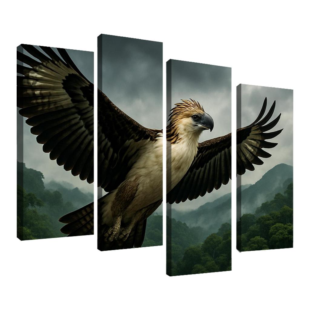 The Regal Philippine Eagle Above Emerald Rainforest wall decor