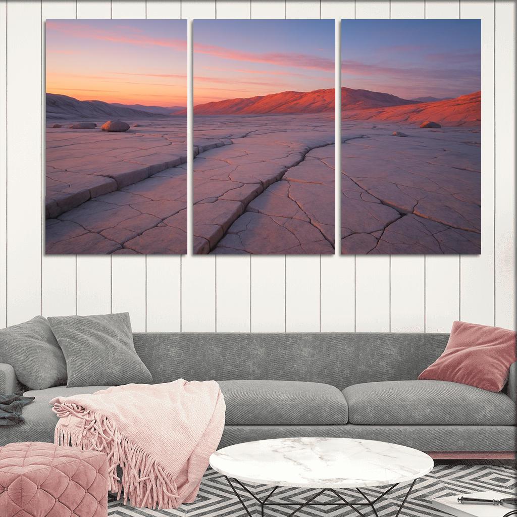 Celestial Dawn Over Quartz Plateau custom paintings frame