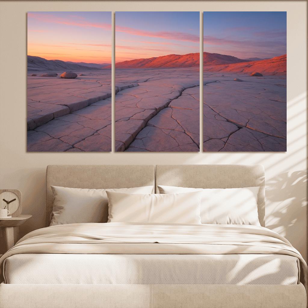 Celestial Dawn Over Quartz Plateau custom paintings frame