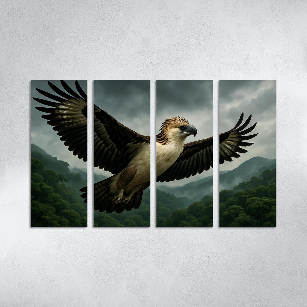 The Regal Philippine Eagle Above Emerald Rainforest wall decor
