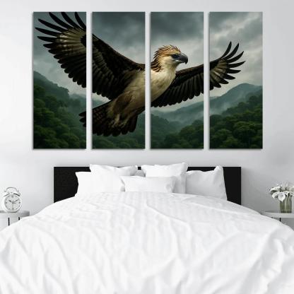 The Regal Philippine Eagle Above Emerald Rainforest wall decor