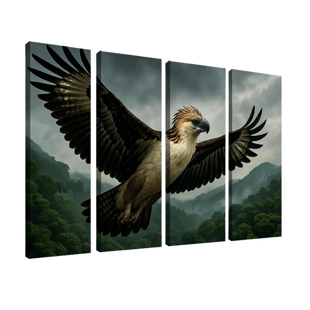 The Regal Philippine Eagle Above Emerald Rainforest wall decor