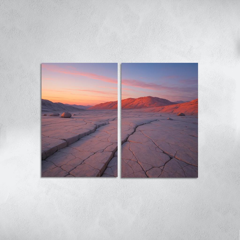 Celestial Dawn Over Quartz Plateau custom paintings frame