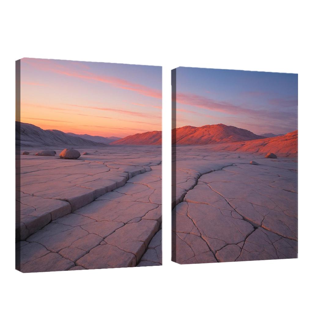 Celestial Dawn Over Quartz Plateau custom paintings frame