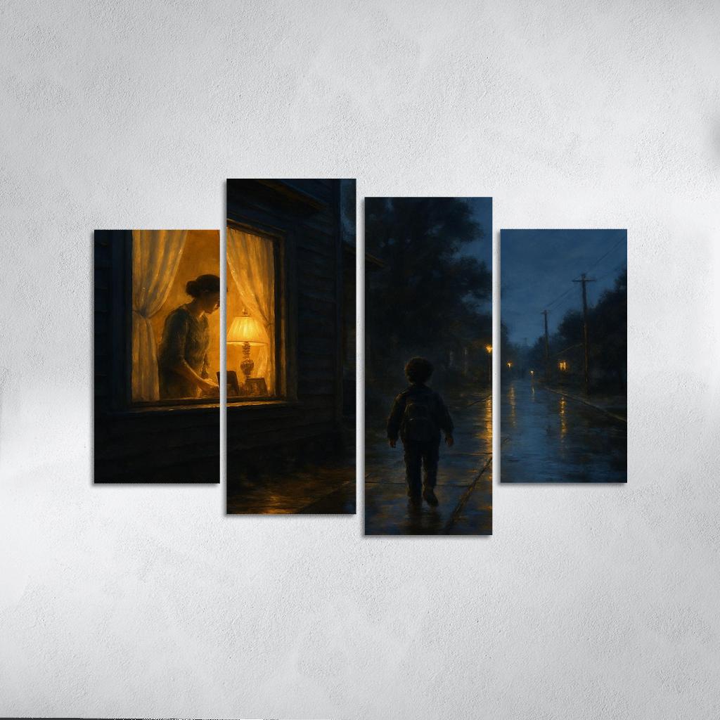 Light In The Window canvas paintings frame