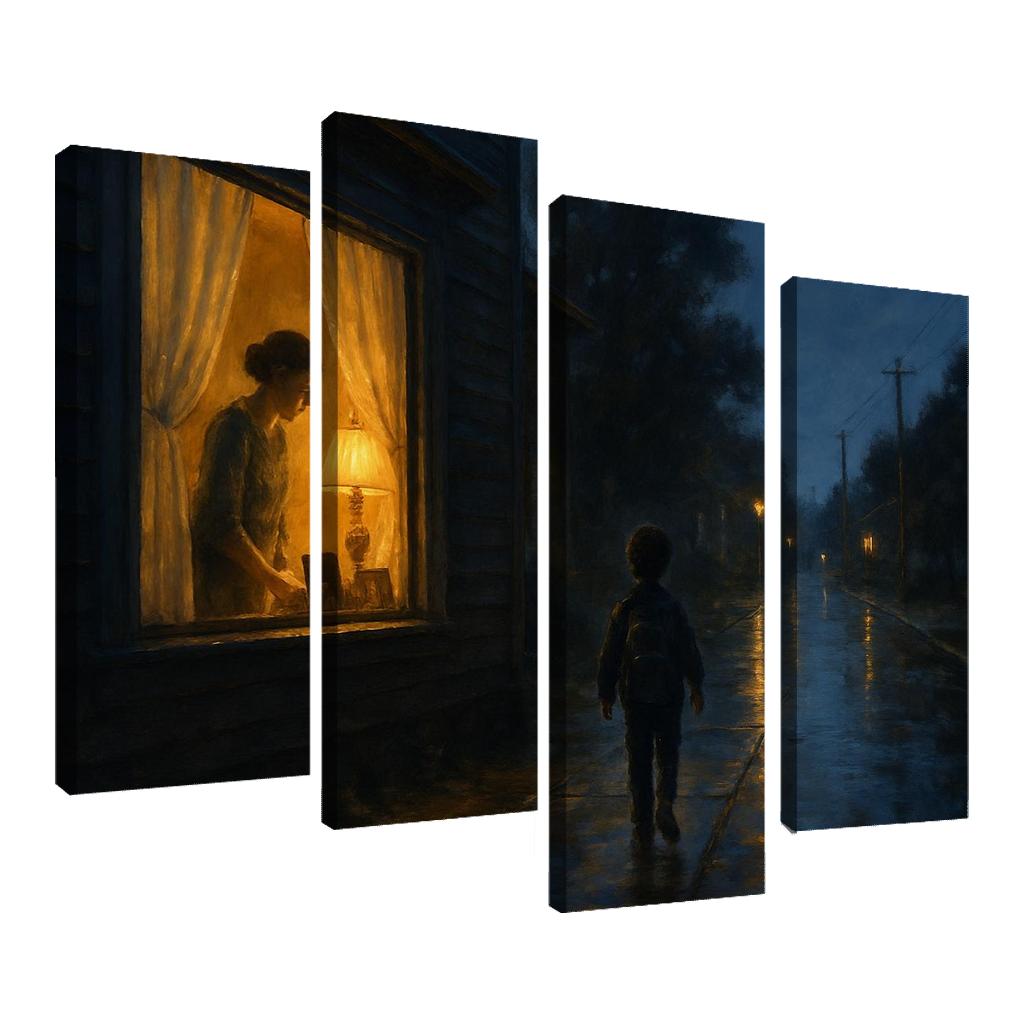 Light In The Window canvas paintings frame