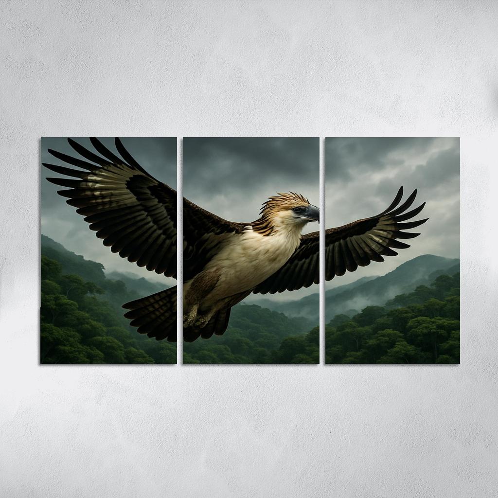The Regal Philippine Eagle Above Emerald Rainforest wall decor
