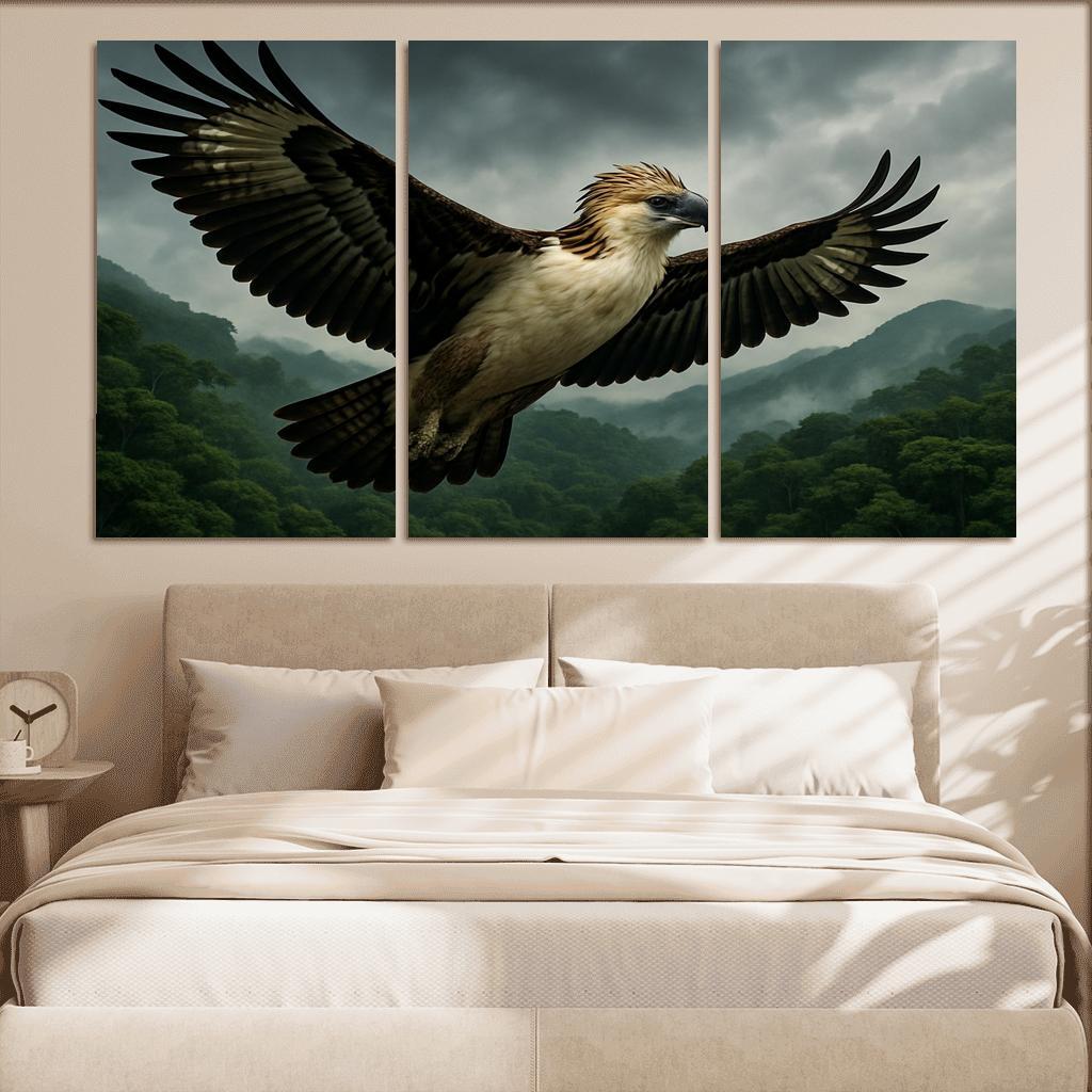 The Regal Philippine Eagle Above Emerald Rainforest wall decor