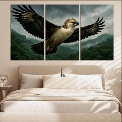 The Regal Philippine Eagle Above Emerald Rainforest wall decor