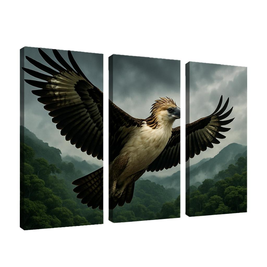 The Regal Philippine Eagle Above Emerald Rainforest wall decor