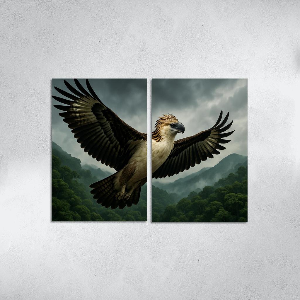 The Regal Philippine Eagle Above Emerald Rainforest wall decor