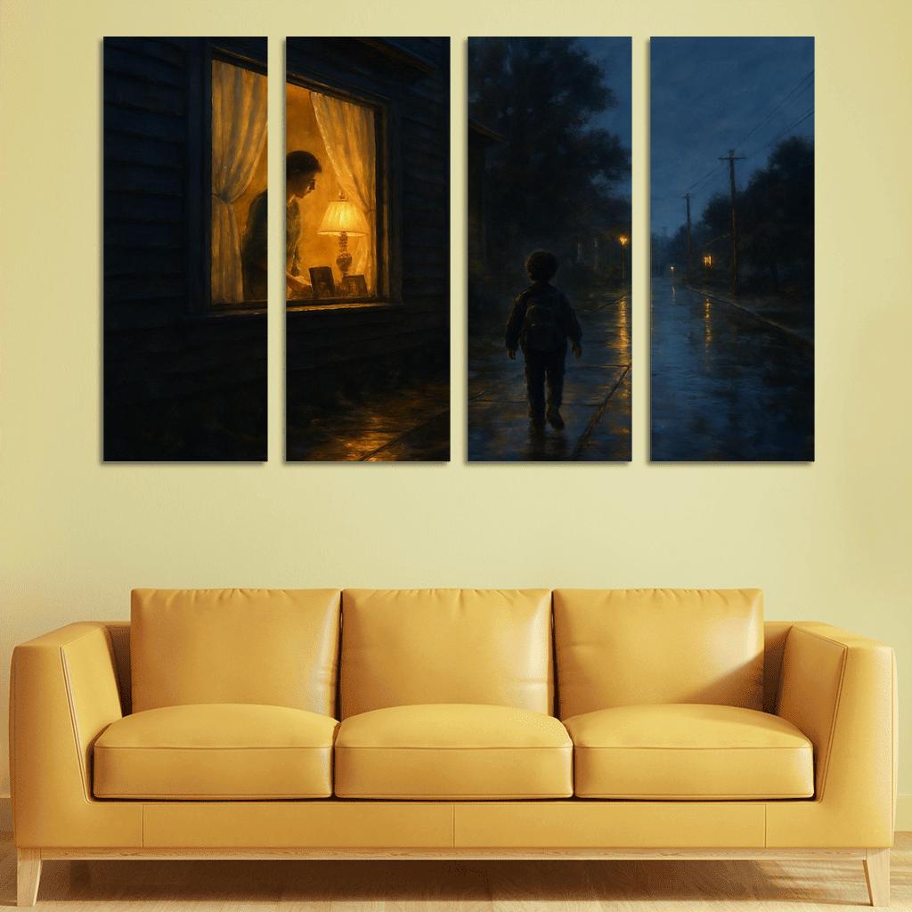 Light In The Window canvas paintings frame