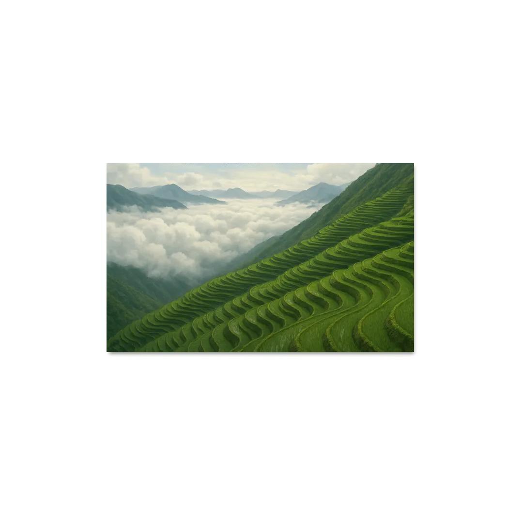 Emerald Terraces Above The Cloud Sea oil paintings frame