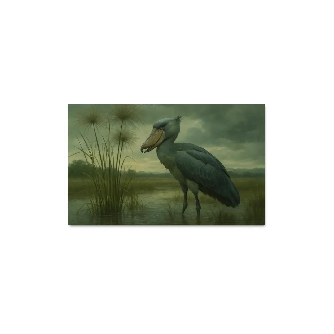The Patient Shoebill In Papyrus Marsh modern paintings frame
