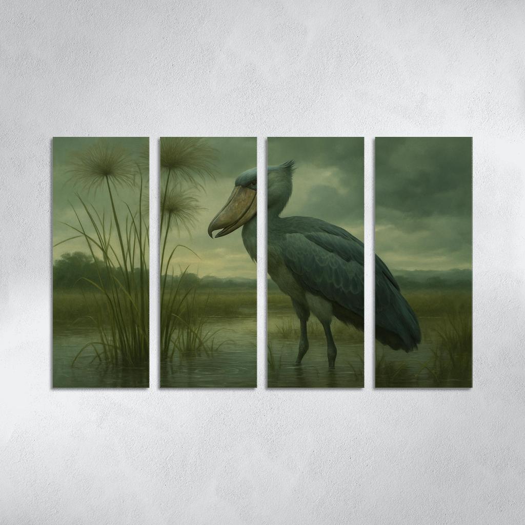 The Patient Shoebill In Papyrus Marsh modern paintings frame