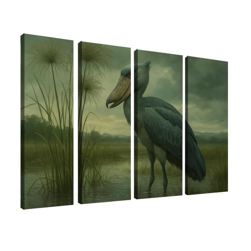 The Patient Shoebill In Papyrus Marsh modern paintings frame