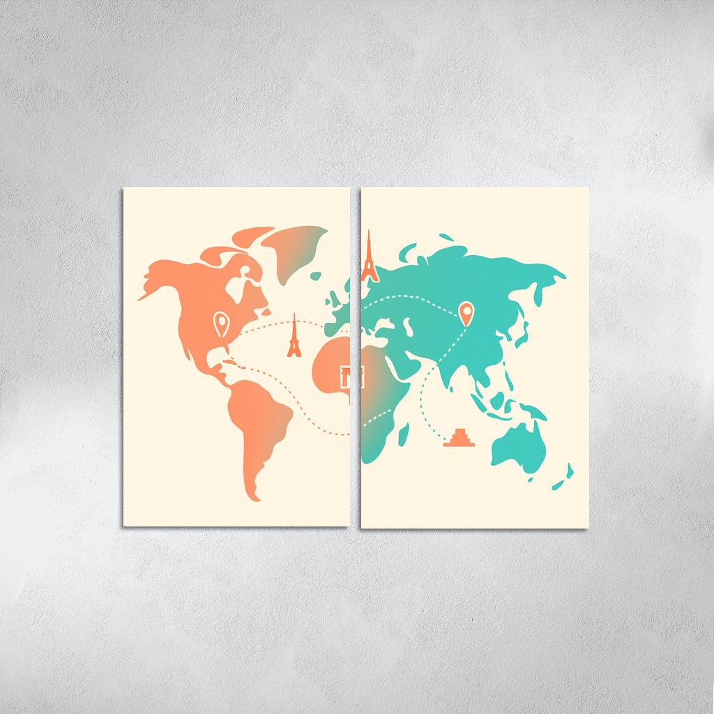 Ribbon Continents Flight Paths art trends