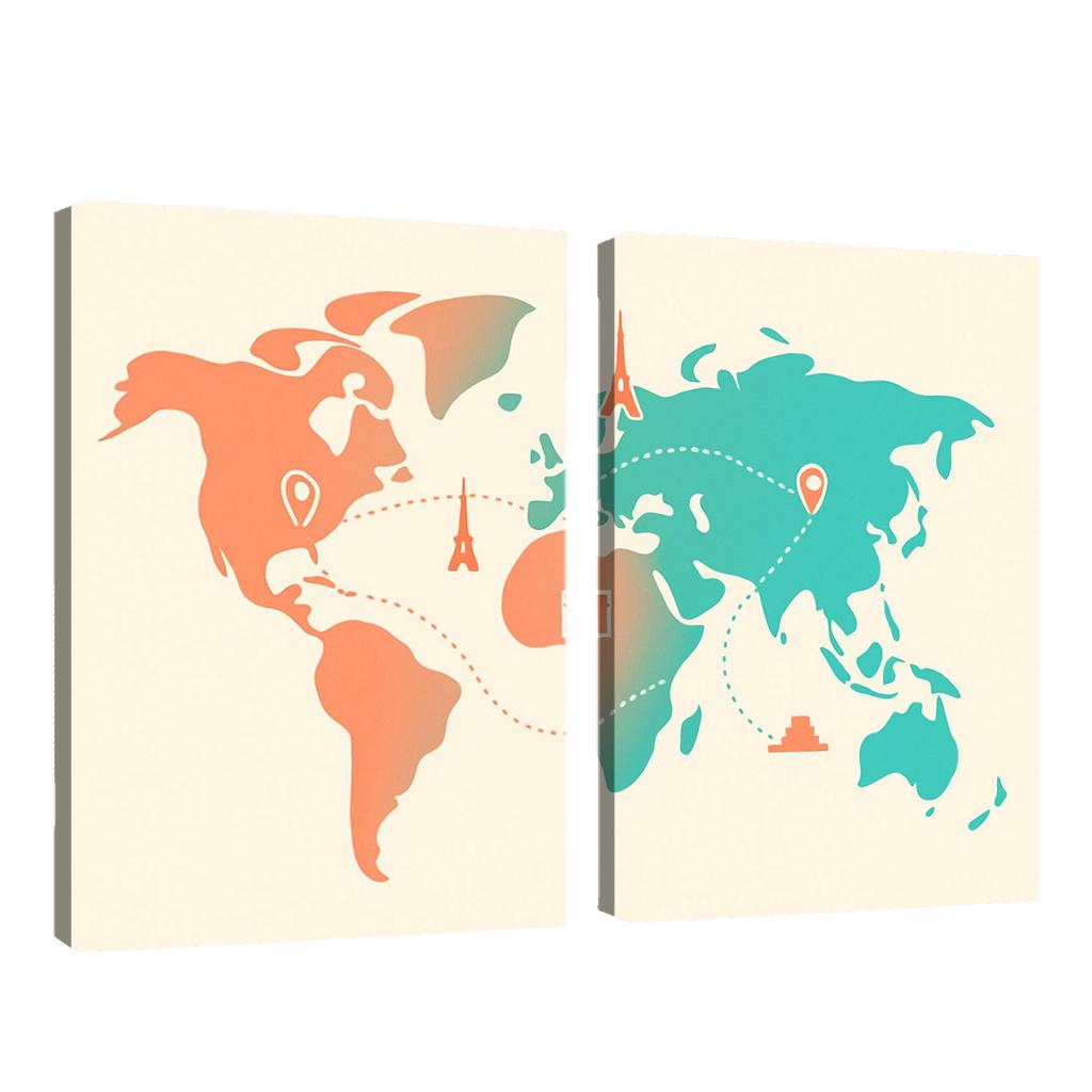 Ribbon Continents Flight Paths art trends