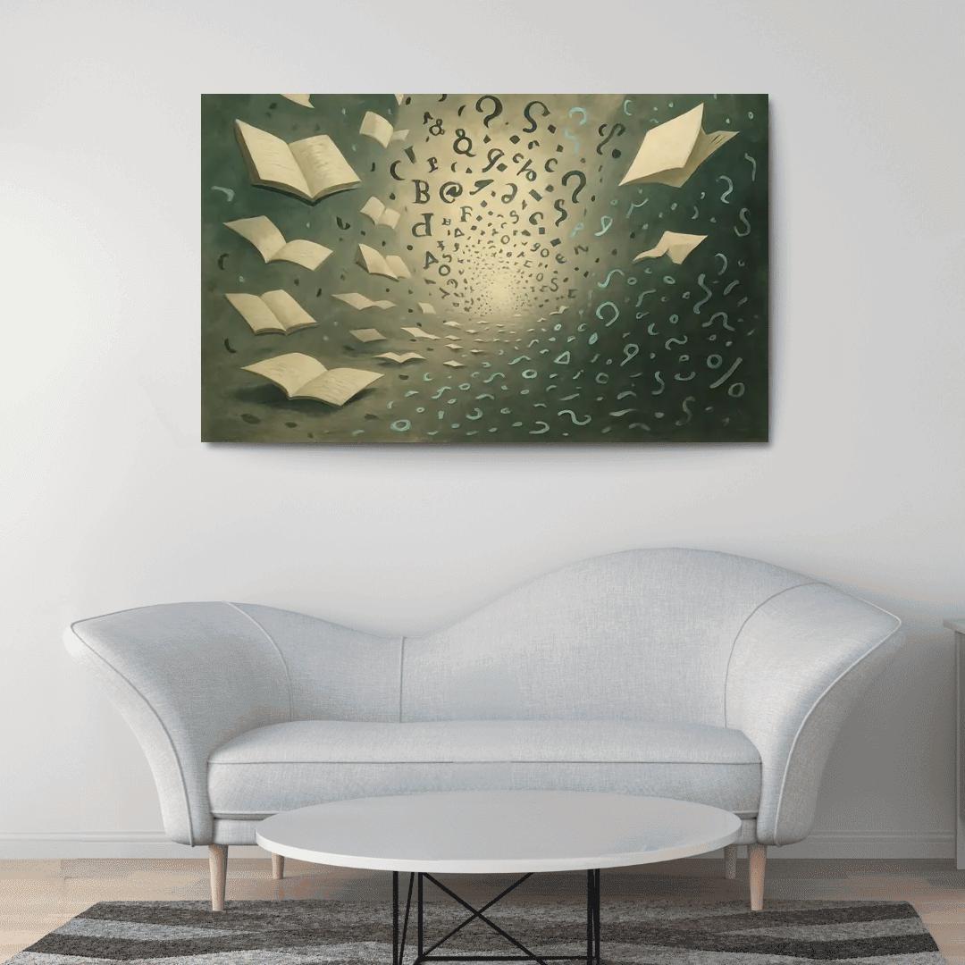 Library Of Shifting Meanings canvas paintings frame