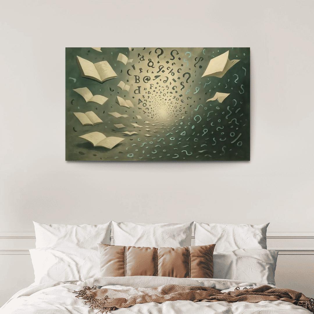 Library Of Shifting Meanings canvas paintings frame