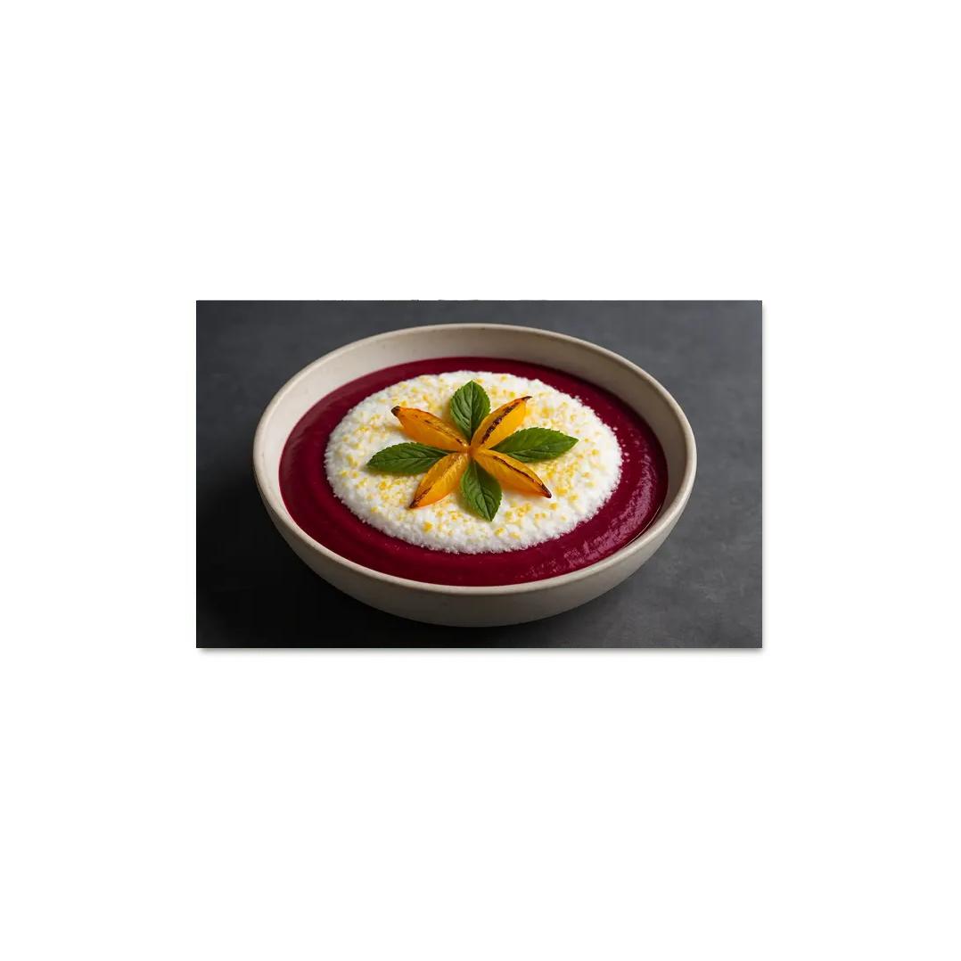 Ruby Beet Velvet Pudding With Citrus Snow home decor