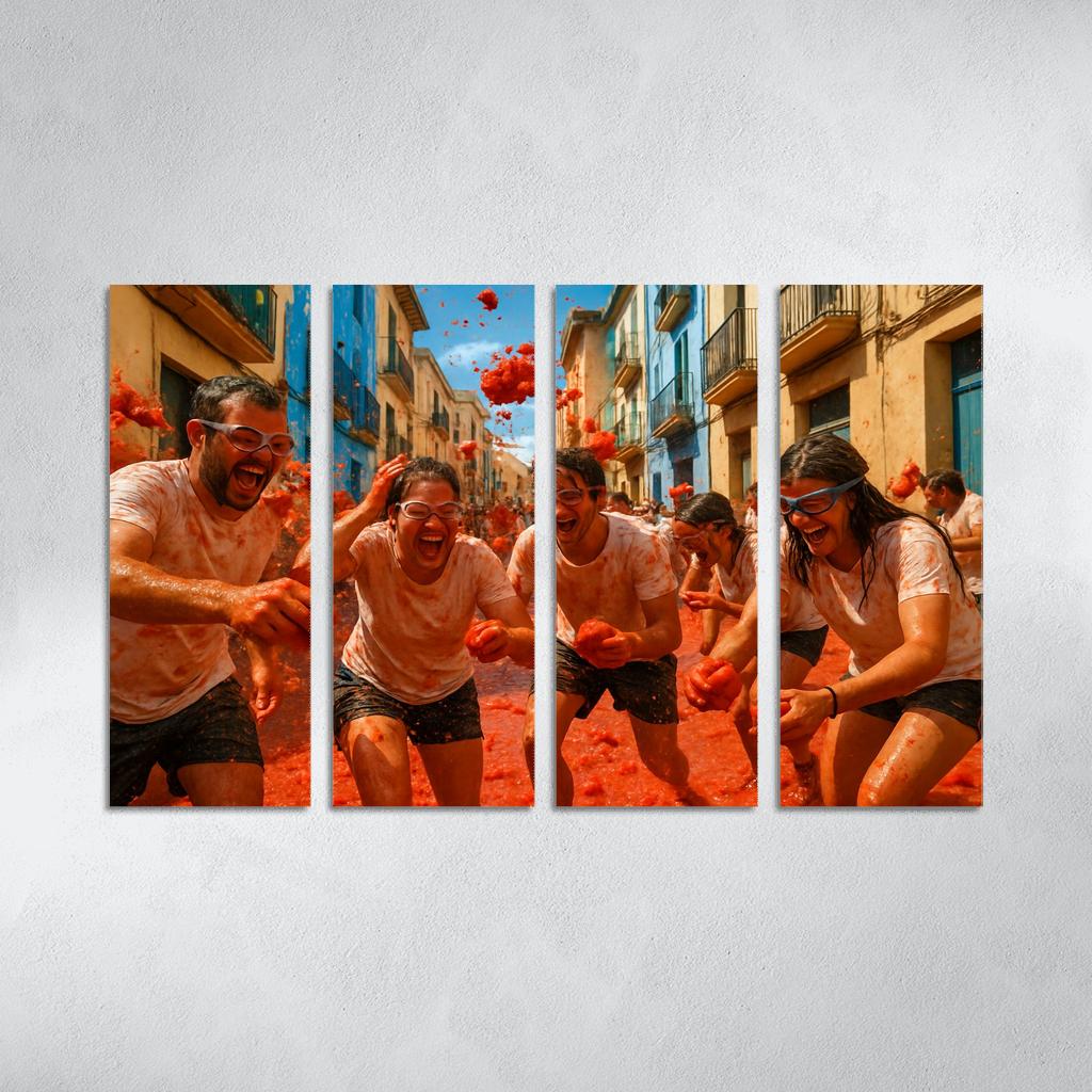 La Tomatina Festival Bunol Spain wall art