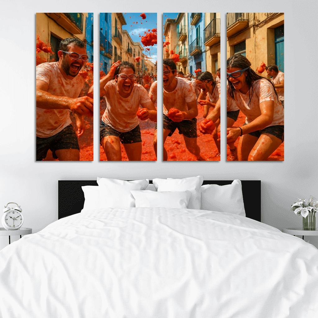 La Tomatina Festival Bunol Spain wall art