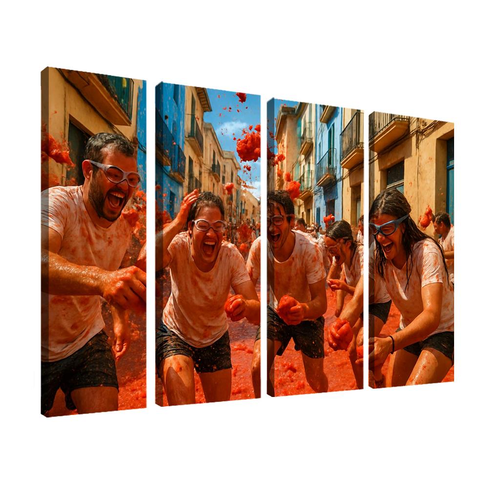 La Tomatina Festival Bunol Spain wall art