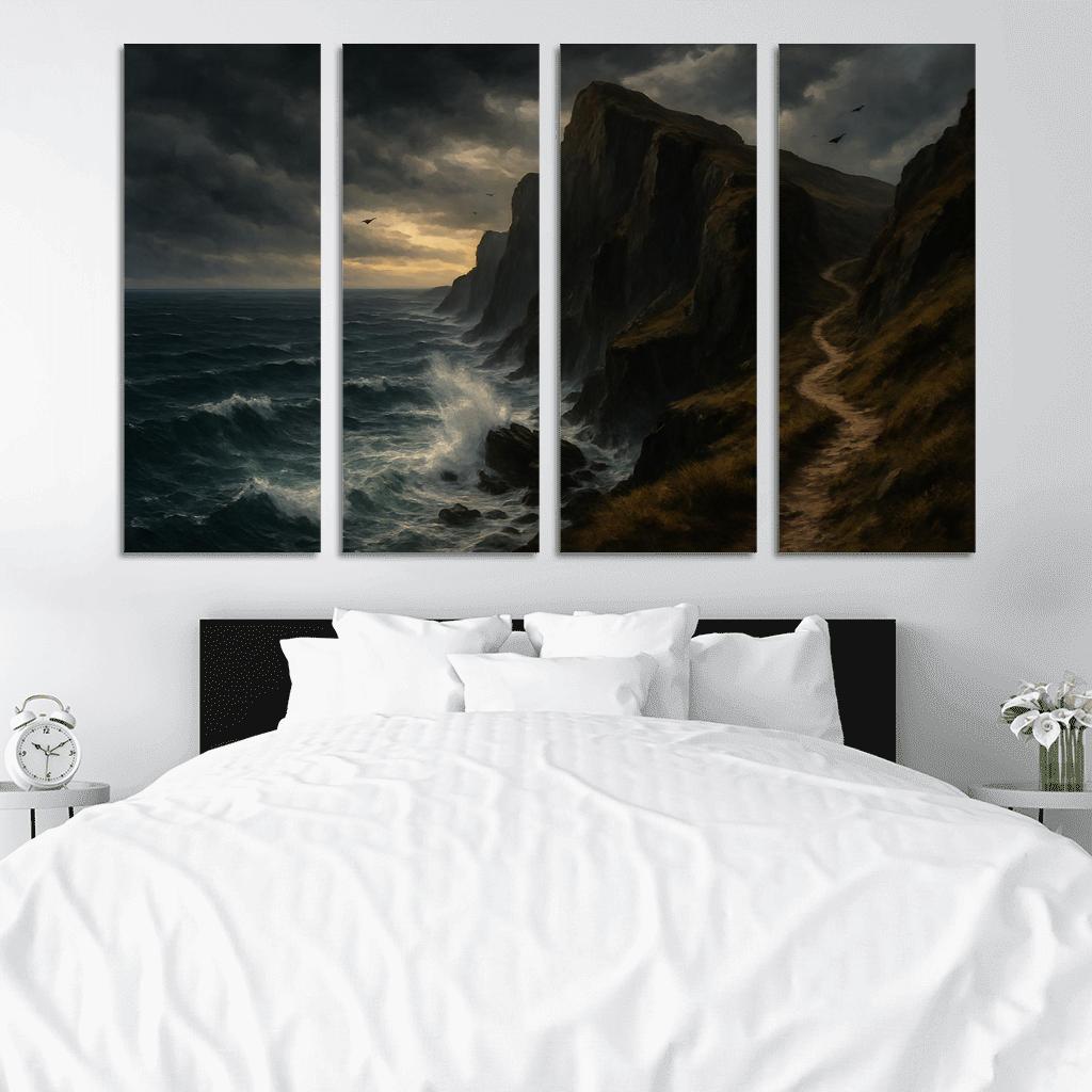 Stormbreaker Cliffs multi-panel paintings