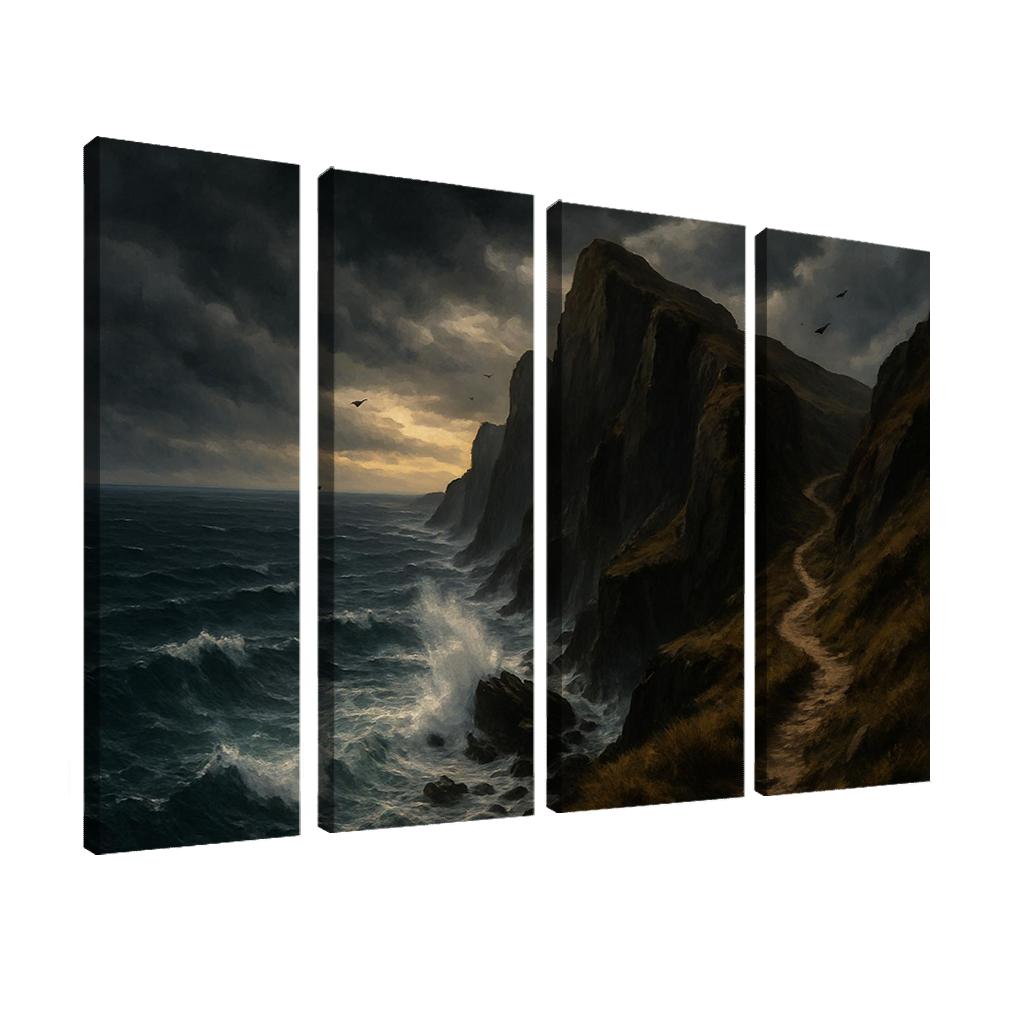 Stormbreaker Cliffs multi-panel paintings