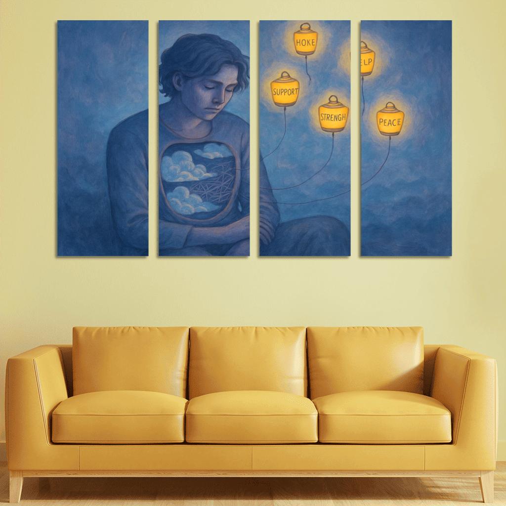 Quiet Minds Loud Canvases one-piece frames